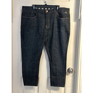 Lacoste Men's Fulton Earnest Sewn Button Fly Jeans size 40x24 Kyrre.06 Dark Wash